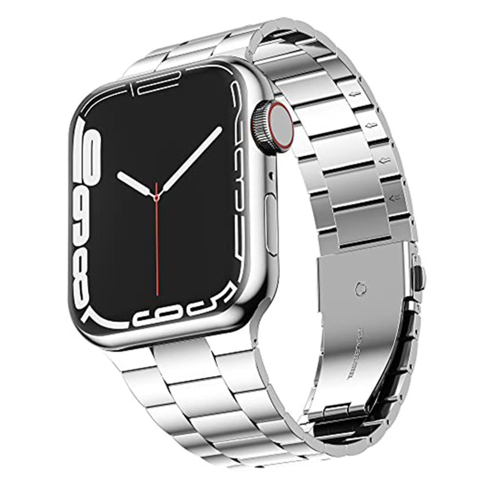 JLT For Apple Watch Series 9 8 7 41mm 6 5 4 SE (2023) SE (2022) SE 40mm 3 2 1 38mm Stainless Steel Watch Band Folding Buckle Ultra Slim Wrist Strap JLT For Apple Watch Series 9 8 7 41mm 6 5 4 SE (2023) SE (2022) SE 40mm 3 2 1 38mm Stainless Steel Watch Band Folding Buckle Ultra Slim Wrist Strap